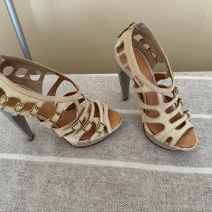 L.A.M.B. Platform sandals shoes leather